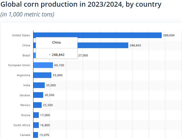 market growth of corn products in recent years